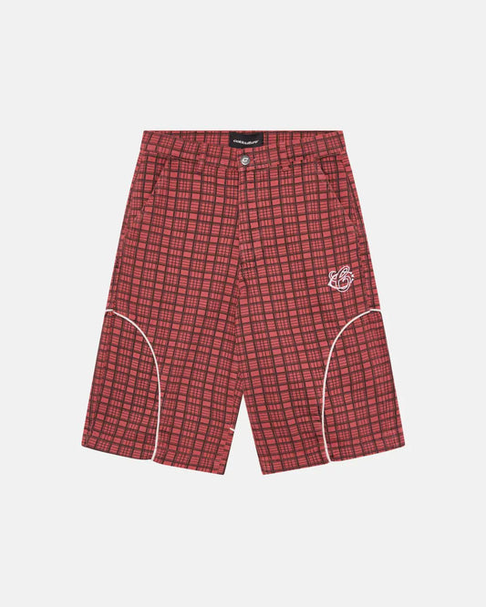 COLD CULTURE CRIMSON PLAID SUIT JORTS
