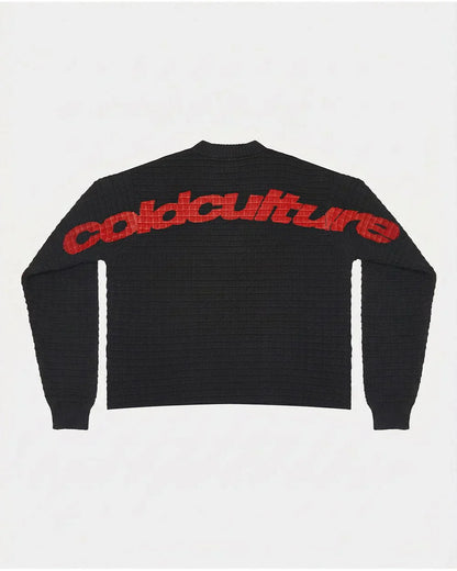 COLD CULTURE CRUNCHY WAFFLE KNIT BLACK