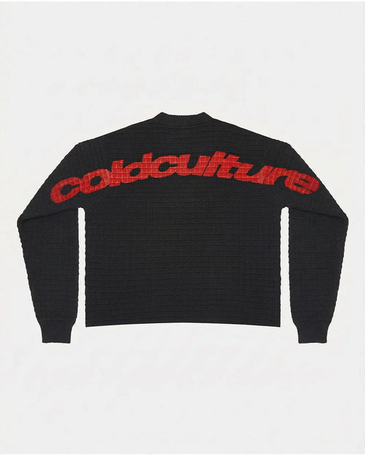 COLD CULTURE CRUNCHY WAFFLE KNIT BLACK