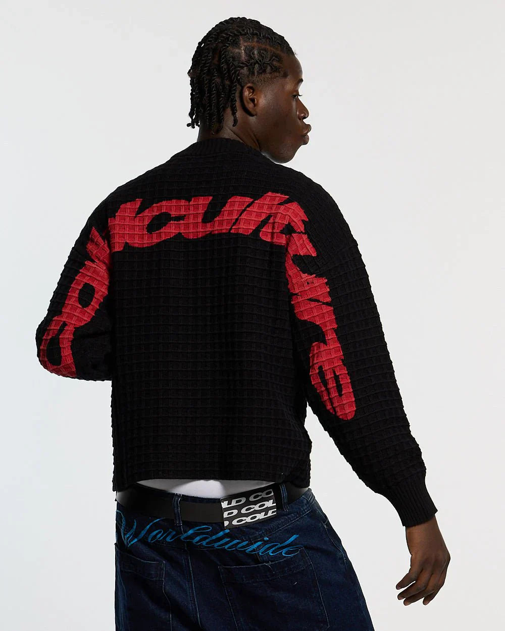 COLD CULTURE CRUNCHY WAFFLE KNIT BLACK