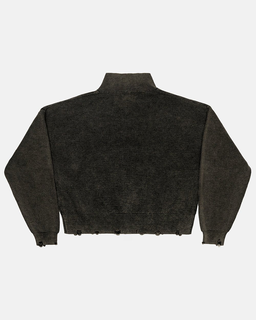 COLD CULTURE DISTRESS CURVED ZIP KNIT