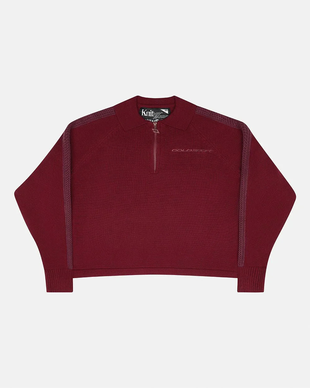 COLD CULTURE HIGHWAY QUARTER ZIP KNIT BURGUNDY
