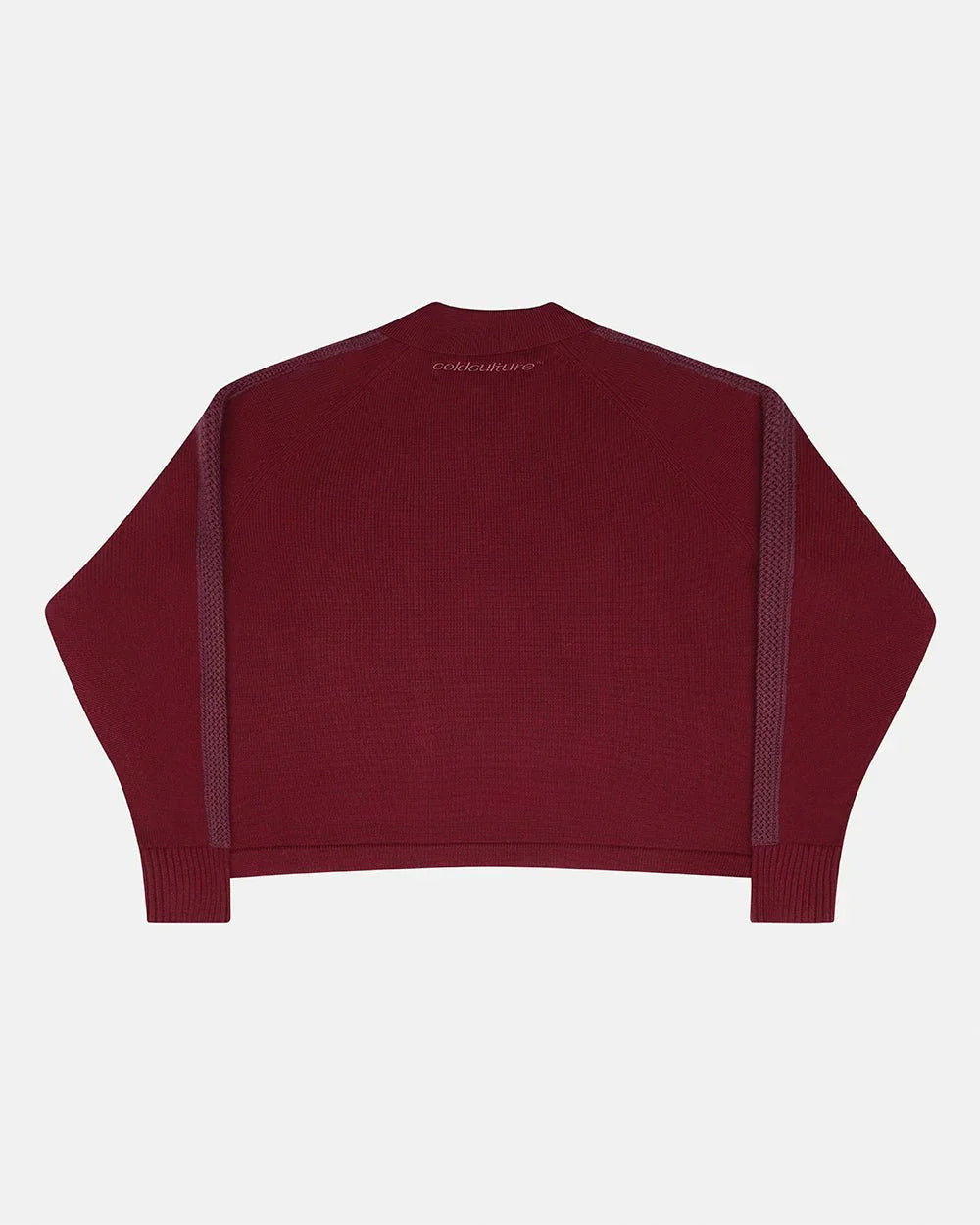 COLD CULTURE HIGHWAY QUARTER ZIP KNIT BURGUNDY