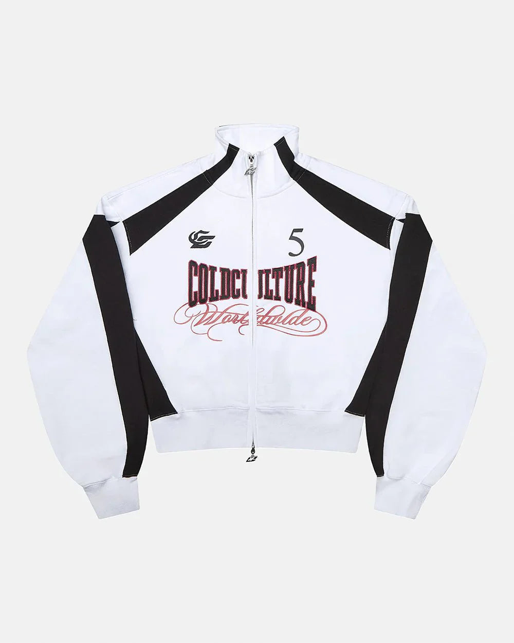 COLD CULTURE NIA SET ZIP UP WHITE & BLACK