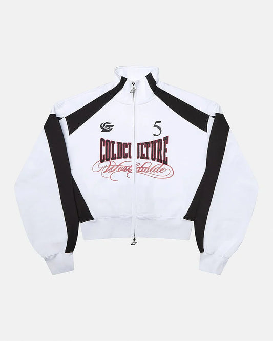COLD CULTURE NIA SET ZIP UP WHITE & BLACK