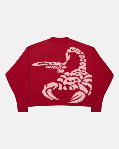 COLD CULTURE POISON KNIT RED AND SALMON