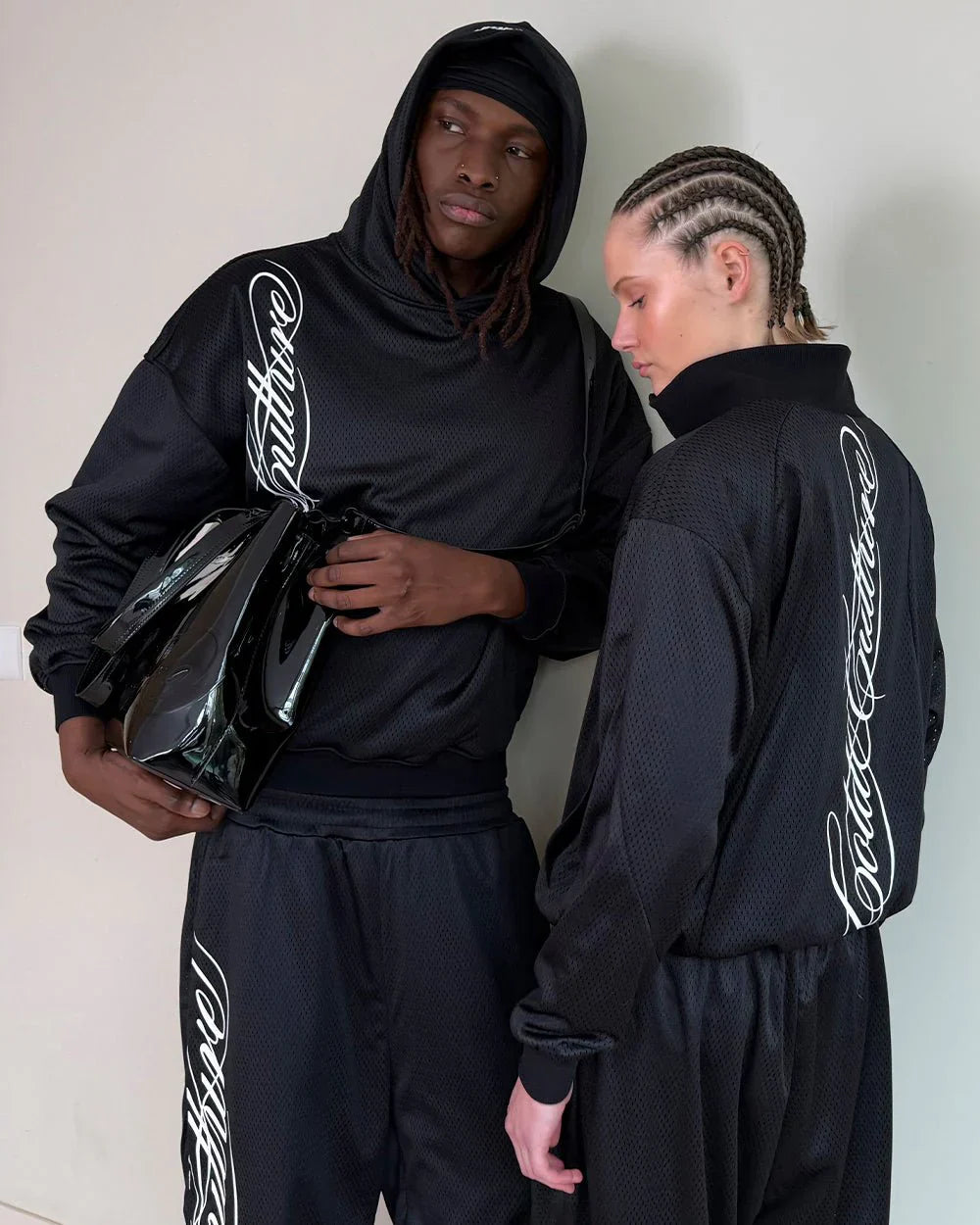 COLD CULTURE RIOT MESH HOODIE BLACK