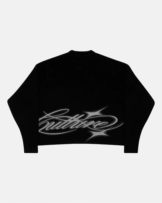 COLD CULTURE SPARKLY SCRIPT KNIT BLACK