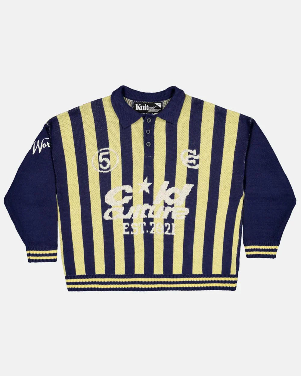 COLD CULTURE STRUCTURE COLLAR SWEATSHIRT KNIT