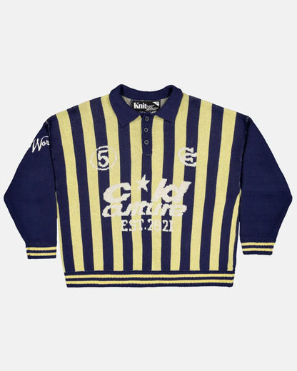 COLD CULTURE STRUCTURE COLLAR SWEATSHIRT KNIT