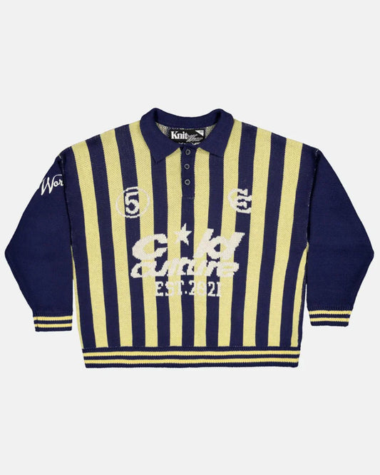 COLD CULTURE STRUCTURE COLLAR SWEATSHIRT KNIT