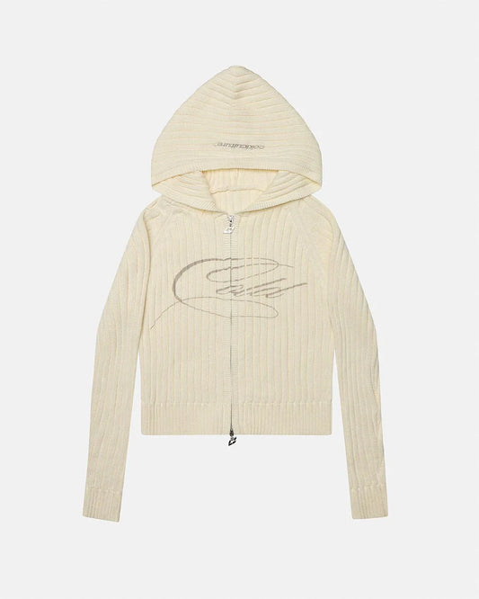 COLD CULTURE TRACK HOOD ZIP KNIT