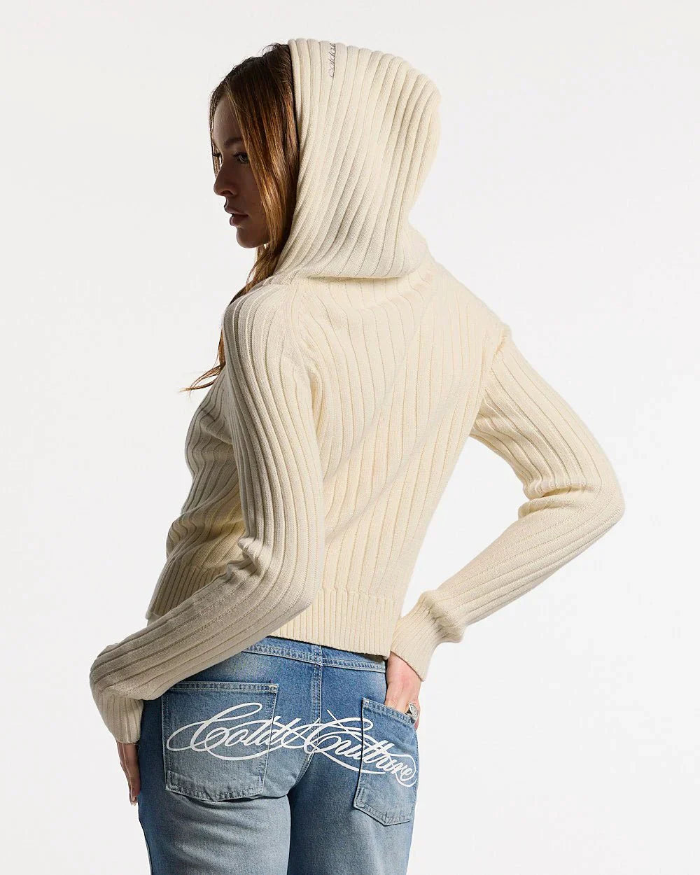 COLD CULTURE TRACK HOOD ZIP KNIT