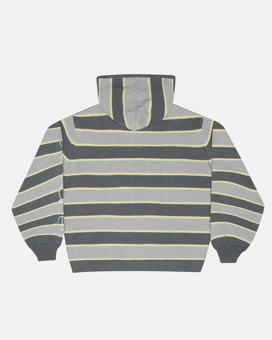 COLD CULTURE TRIPPY STOP ZIP KNIT GREY