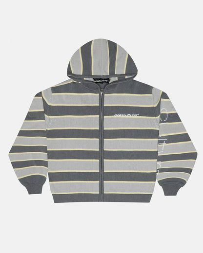 COLD CULTURE TRIPPY STOP ZIP KNIT GREY